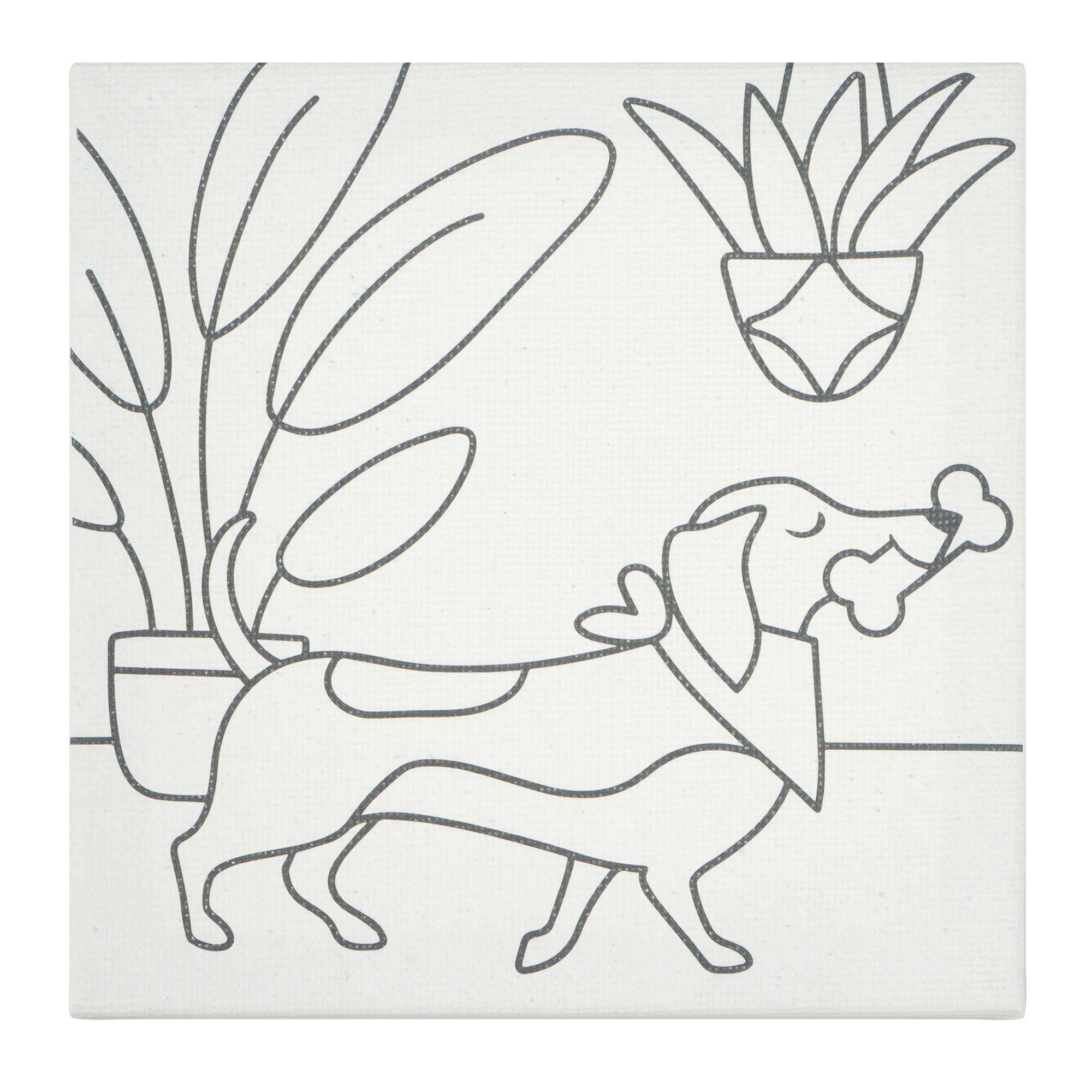 Mini Spring Dog Canvas Painting Kit by Craft Smart®